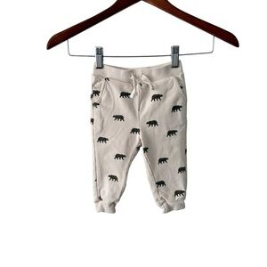 Miles The Label Cream Bear Print Joggers for Kids